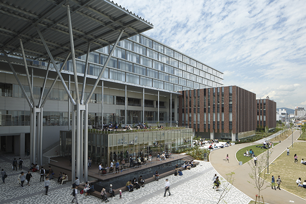 Open plaza and canopy in front of the OIC buildings